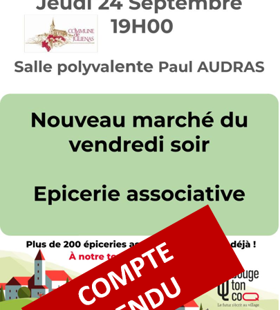 Suite à la réunion publique